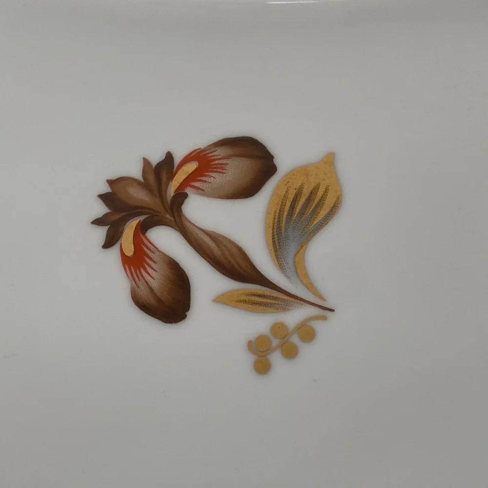 Royal Copenhagen Brown Iris 9231 Porcelain Creamer Sugar Tray Denmark Vintage